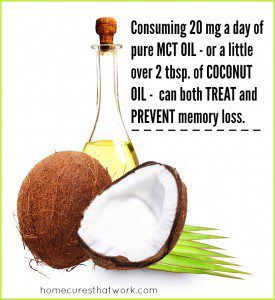 MCT oil to treat and prevent memory loss