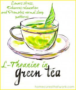 l theanine in green tea lowers stress