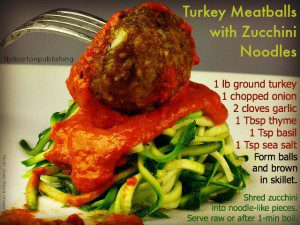 turkey meatballs and zucchini