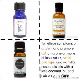 Lavender orange and vanilla essential oils for anxiety