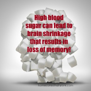 high blood sugar leads to brain shrinkage and memory loss