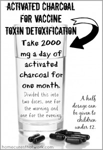 activated charcoal for vaccine toxin detoxification
