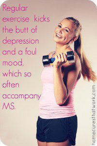 regular exercise kicks depression with MS