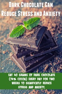 dark chocolate can reduce stress and anxiety