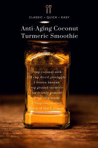 anti aging coconut turmeric smoothie
