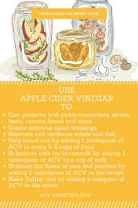 Apple cider vinegar uses 