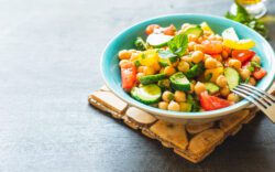 Bigstock chickpea salad with tomatoes 469404335